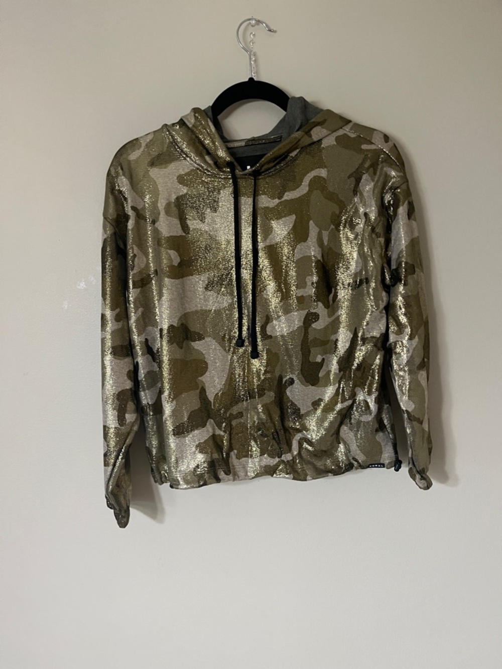 Koral Olive Green Metallic Camo Hoodie